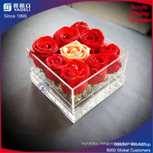 Wholesale Acrylic Waterproof Flower Box for 9 Rose Display